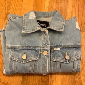 Detre Cropped Jean Jacket Small